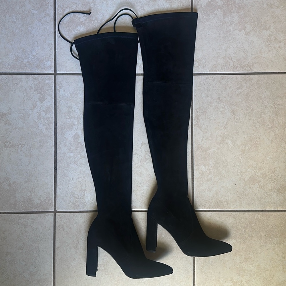 Stuart Weitzman Highland Suede Over-The-Knee Boots - Picture 2 of 11